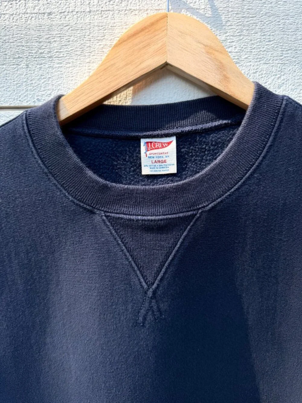 Men's J.Crew 14 oz. Heritage crewneck sweatshirt, Navy, Size Large